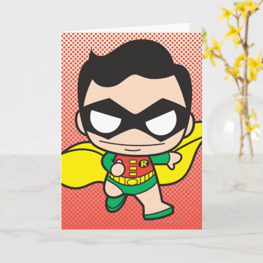 Mini Robin Kaart (Gele Bloem)