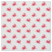 Mini Rode Krab Nautische Preppy Print Stof (Swatch)
