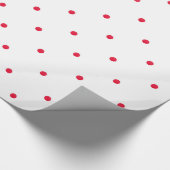 Mini Rode Waterverf Polka Dots Cadeaupapier (Hoek)