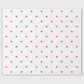 Mini Rode Waterverf Polka Dots Cadeaupapier (Vlak)