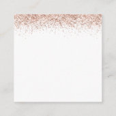 Mini Roos Gold Glitter QR Code Weddenschap Details Informatiekaartje (Achterkant)