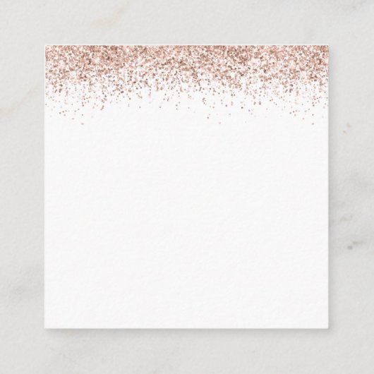 Mini Roos Gold Glitter QR Code Weddenschap Details Informatiekaartje (Achterkant)