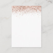 Mini Roos Gold Glitter QR Code Weddenschap RSVP Informatiekaartje (Achterkant)