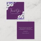 Mini Royal Paars Floral Hartelijk dank Notitiekaartje (Voorkant / Achterkant)