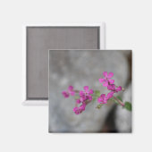 Mini Roze Bloemen met stenen Magneet (Voorkant / Achterkant)