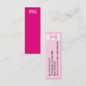 Mini roze visitekaartje (Voorkant / Achterkant)