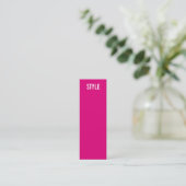 Mini roze visitekaartje (Staand voorkant)