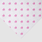 Mini roze Waterverf Harten Tissuepapier (Detail)