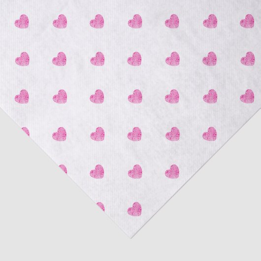 Mini roze Waterverf Harten Tissuepapier (Detail)