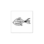 Mini Rubber Stamp vis, Visstempel, nautisch Rubberstempel (Afrduk)