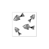 Mini Rubber Stamp vis, Visstempel, zomer Rubberstempel (Afrduk)