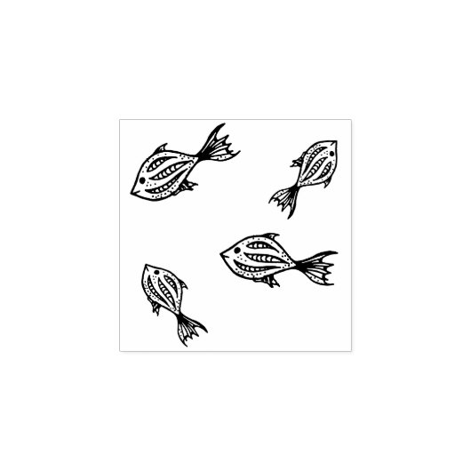 Mini Rubber Stamp vis, Visstempel, zomer Rubberstempel (Afrduk)