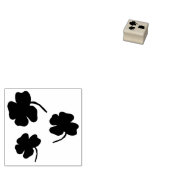 Mini rubber stempel klaver bladeren (Gestempeld)