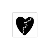 Mini rubberen stempel gebroken hart (Afrduk)