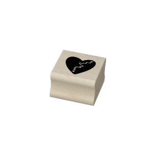 Mini rubberen stempel gebroken hart