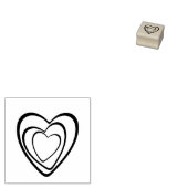 Mini rubberstempel harten, Valentijnsdag (Gestempeld)