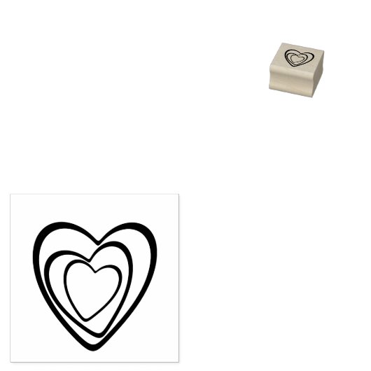 Mini rubberstempel harten, Valentijnsdag (Gestempeld)