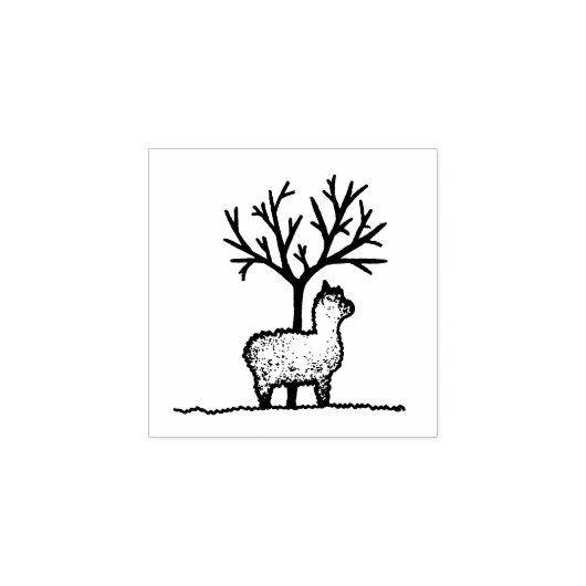 Mini rubberstempel lama, alpaca rubberstempel (Afrduk)