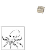 Mini rubberstempel octopus, inktvis stempel, marin (Gestempeld)