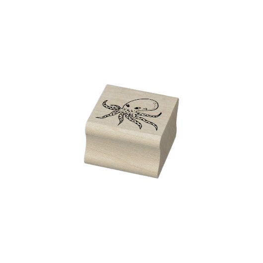 Mini rubberstempel octopus, inktvis stempel, marin (Stempel)