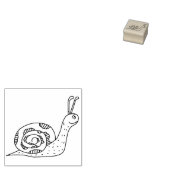 Mini rubberstempel slak (Gestempeld)