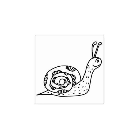 Mini rubberstempel slak (Afrduk)