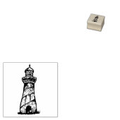 Mini rubberstempel vuurtoren, oceaan, zee, zee (Gestempeld)