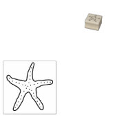 Mini rubberstempel zeester (Gestempeld)