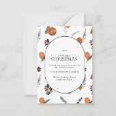 Mini rustiek Sinaasappel boog vrolijk kerstscript Notitiekaartje (Voorkant)