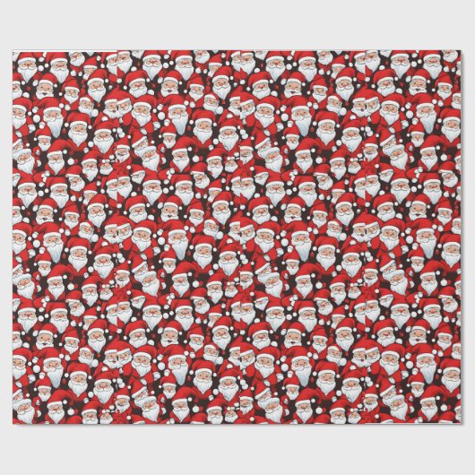 Mini Santa Claus Wrapping Paper Cadeaupapier (Vlak)