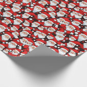 Mini Santa Claus Wrapping Paper Cadeaupapier (Hoek)