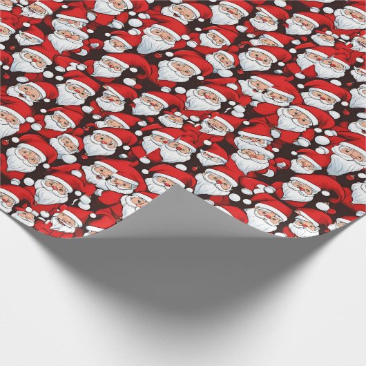 Mini Santa Claus Wrapping Paper Cadeaupapier (Hoek)