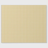 Mini Scherp Mosterd Geel Gingham Check Patroon Cadeaupapier (Vlak)