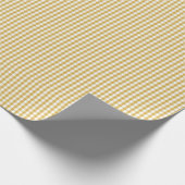 Mini Scherp Mosterd Geel Gingham Check Patroon Cadeaupapier (Hoek)