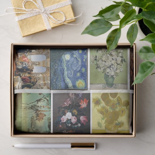 Mini-schilderingen - Weefselpapier loskoppelen Tissuepapier (Geschenk)