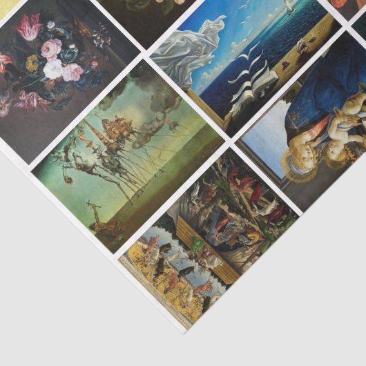 Mini-schilderingen - Weefselpapier loskoppelen Tissuepapier (Detail)