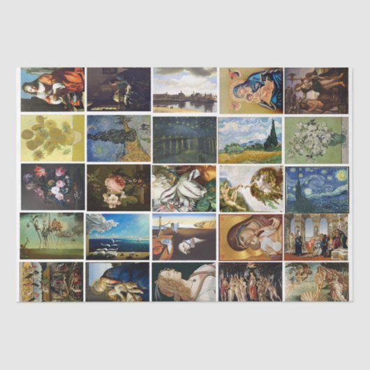 Mini-schilderingen - Weefselpapier loskoppelen Tissuepapier (Voorkant)