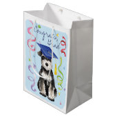 Mini Schnauzer Afstuderen Medium Cadeauzakje (Voorkant Gekanteld)