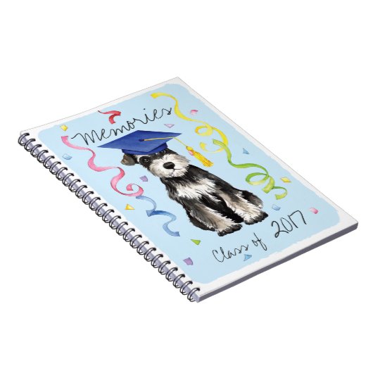 Mini Schnauzer Afstuderen Notitieboek (Rechterzijde)