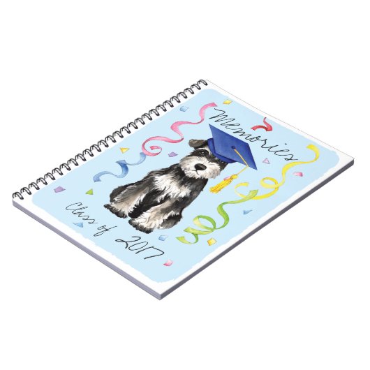 Mini Schnauzer Afstuderen Notitieboek (Linkerzijde)