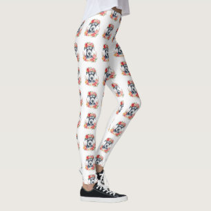 Mini Schnauzer Bloem Leggings