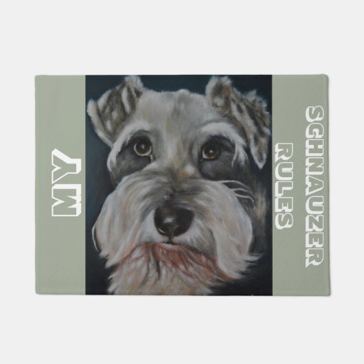 Mini Schnauzer door Mat (Voorkant)