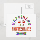 Mini Schnauzer Happiness Briefkaart (Voorkant / Achterkant)