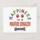 Mini Schnauzer Happiness Briefkaart (Voorkant)