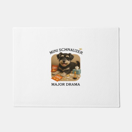 Mini Schnauzer Hondenliefhebbers Deurmat (Voorkant)