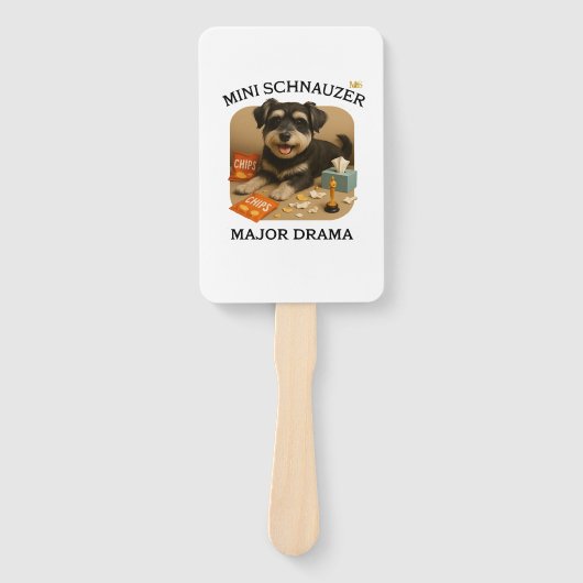 Mini Schnauzer hondenliefhebbers Handwaaier (Voorkant)