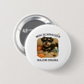 Mini Schnauzer hondenliefhebbers Ronde Button 5,7 Cm (Voorkant /achterkant)