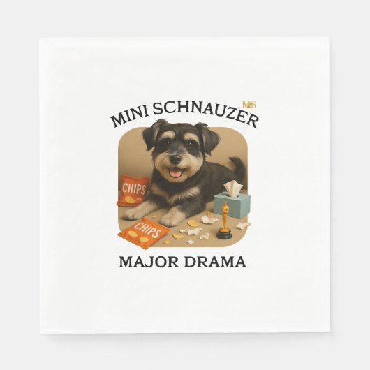 Mini Schnauzer Hondenliefhebbers Servet (Voorkant)