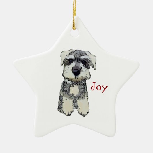 Mini Schnauzer Joy Ornament (Voorkant)