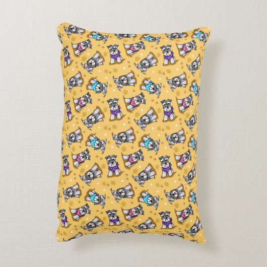 Mini Schnauzer KiniArt Accent Kussen (Achterkant (Verticaal))